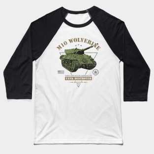 M10 Wolverine Tank Destroyer Baseball T-Shirt